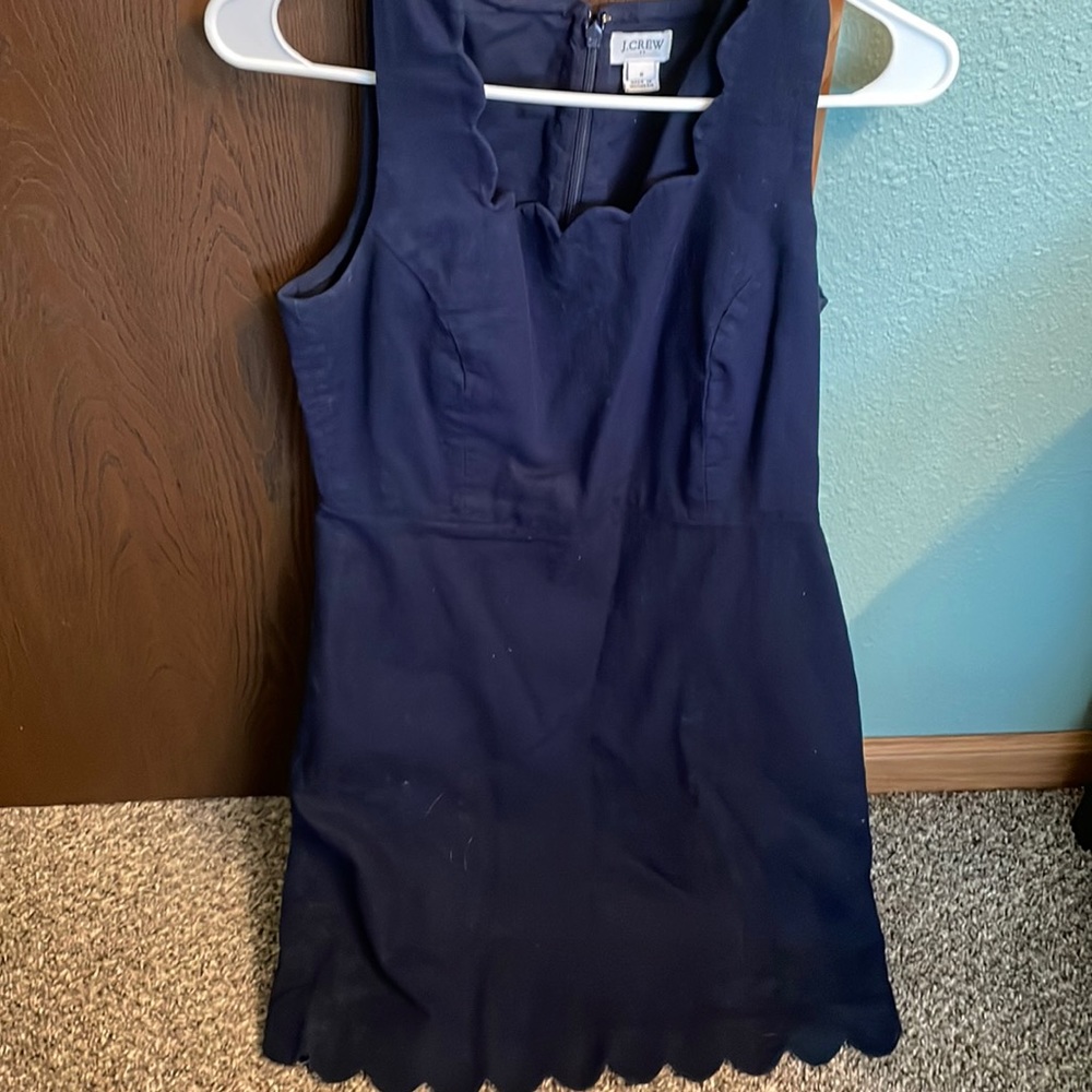 J Crew scalloped suiting dress